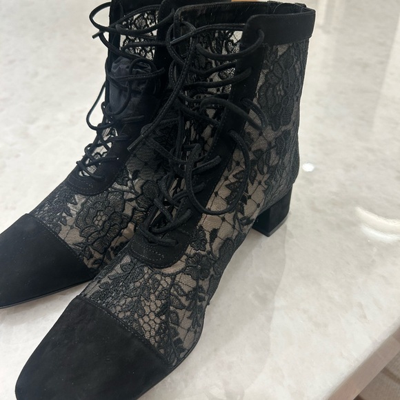 SOLD. Dior black lace boots. Never worn. Brand New. Purchased at Holt Renfrew. - Picture 7 of 8